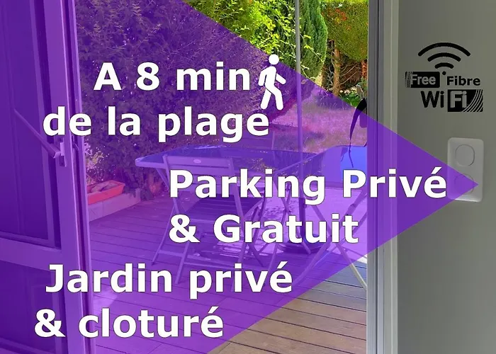 Studio Proche Plage - Parking Gratuit Et Prive - Terrasse Et Petit Jardin Cloture